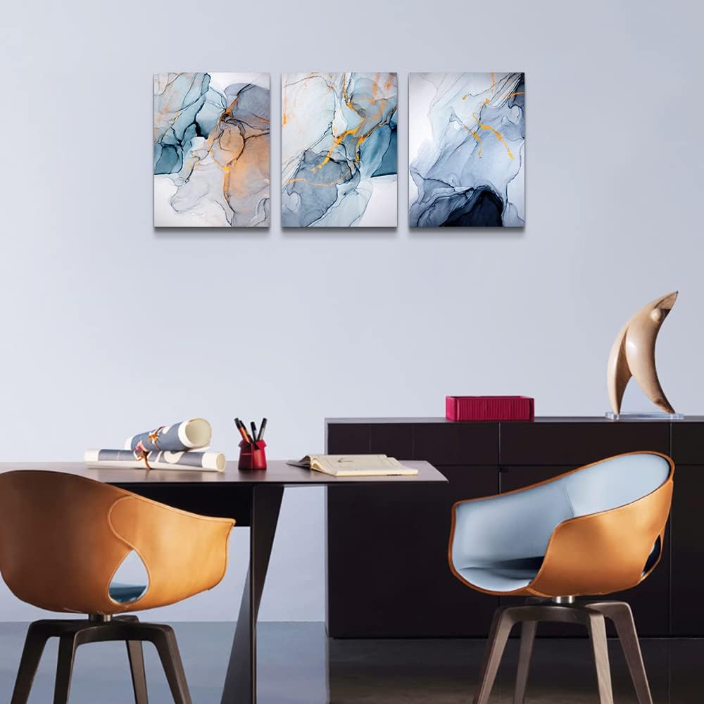 Canvas Wall Art For Living Room Abstract Wall Decor For Bedroom Modern Office Wall Decorations Ink Paintings Fashion Abstract Pictures Artwork Bathroom Canvas Art Prints Kitchen Home Decor 3 Piece