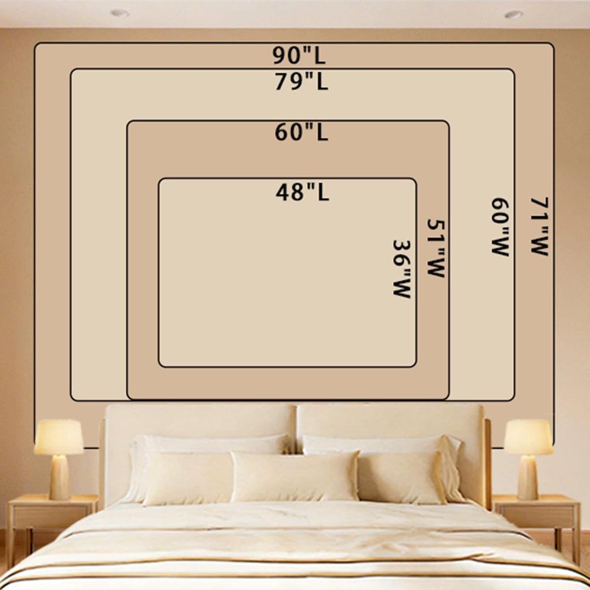 Apdidl Boho Tapestry for Bedroom, Sun Bohemian Wall Hanging Classroom Decor