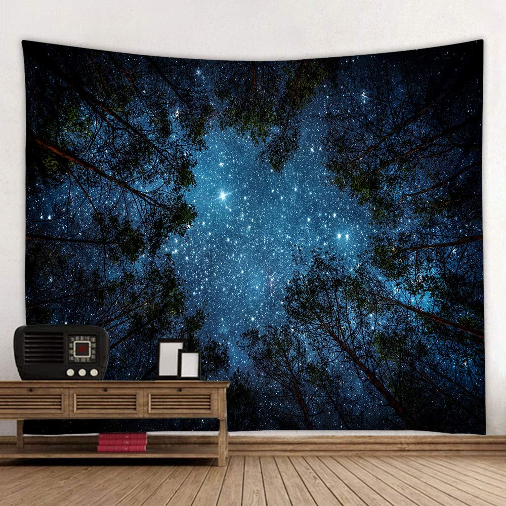 Llamazing Forest Tapestry Home Decor Landscape Living Room Bedroom Decoration Magic Tapestry Curtain (Morning Forest, 78''L×60''W)