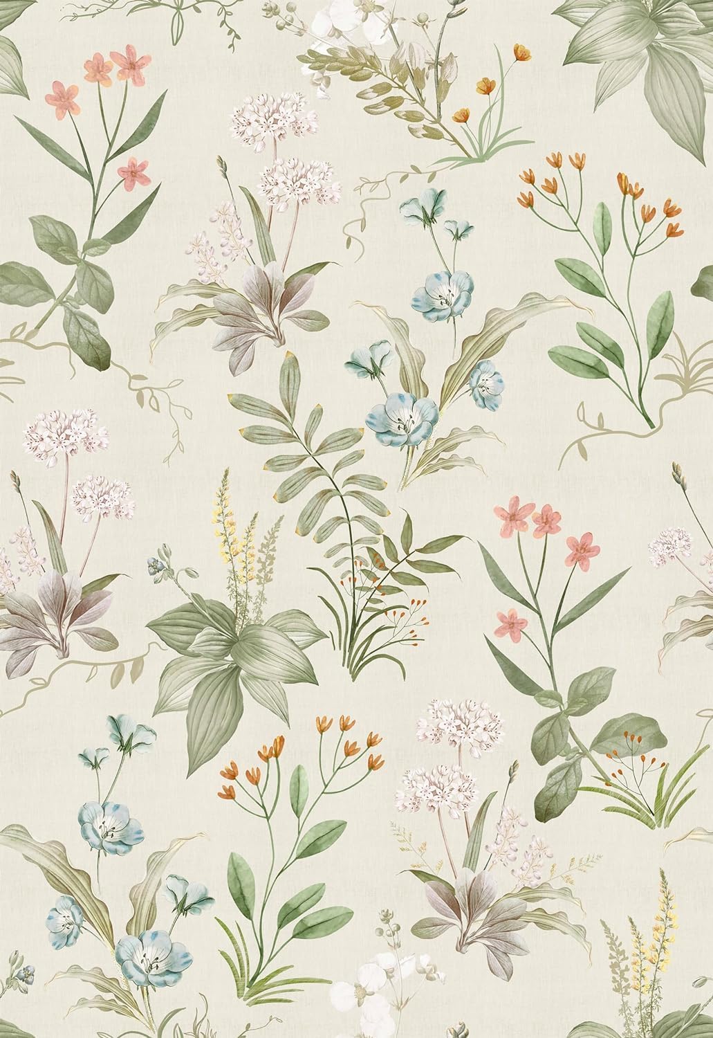 Simon&Siff Vintage Floral Peel and Stick Wallpaper 17.3" x 118"