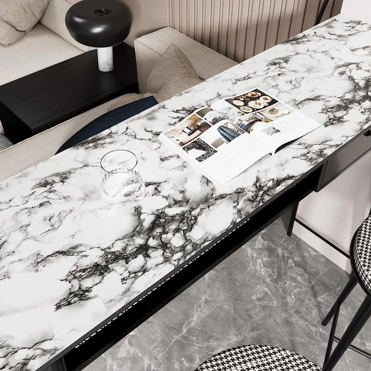 Scandinavian Style & Non-Woven Wallpaper, Self-Adhesive Waterproof Paper for Living Room, Easy Installation Design