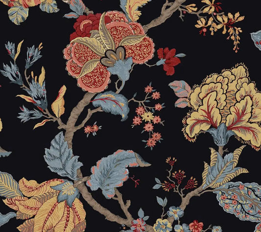 NextWall Kianna Jacobean Floral Peel and StickWallpaper