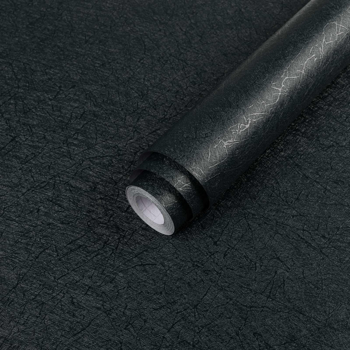 Black Silk Wallpaper Embossed Self Adhesive Peel and Stick Contact Paper