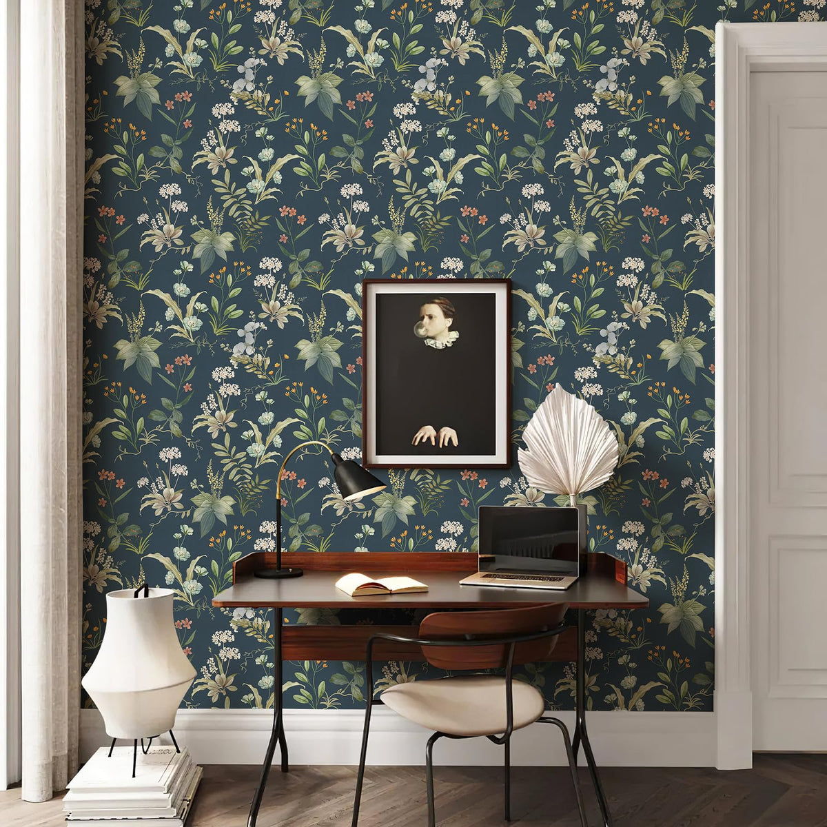 Simon&Siff Vintage Floral Peel and Stick Wallpaper 17.3" x 118"