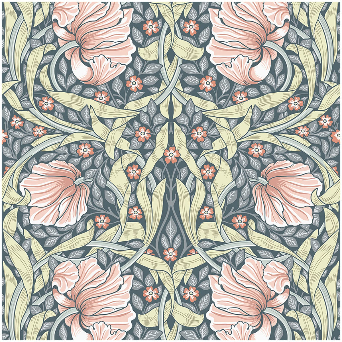 HAOKHOME William Morris Wallpaper Vintage Wall Paper Sage Green Removable