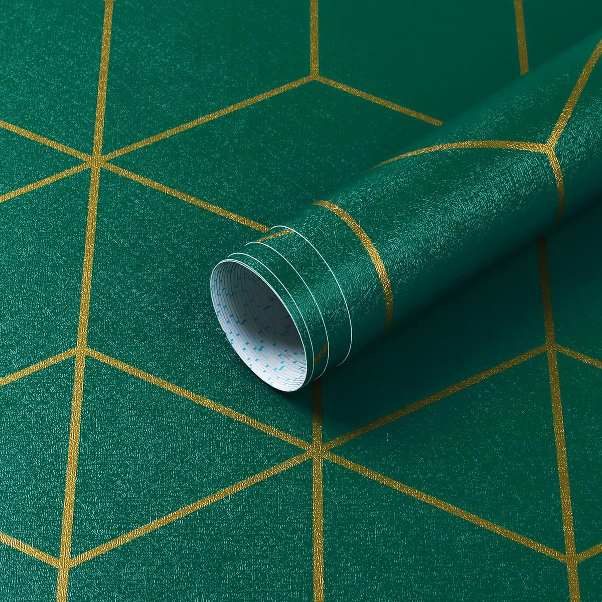 Safiyya 118" x 17.3" Gold and Black Wallpaper Geometric Contact Paper Peel and Stick Wallpaper Removable Self Adhesive Contact Paper for Cabinets and Walls Vinyl Rolls