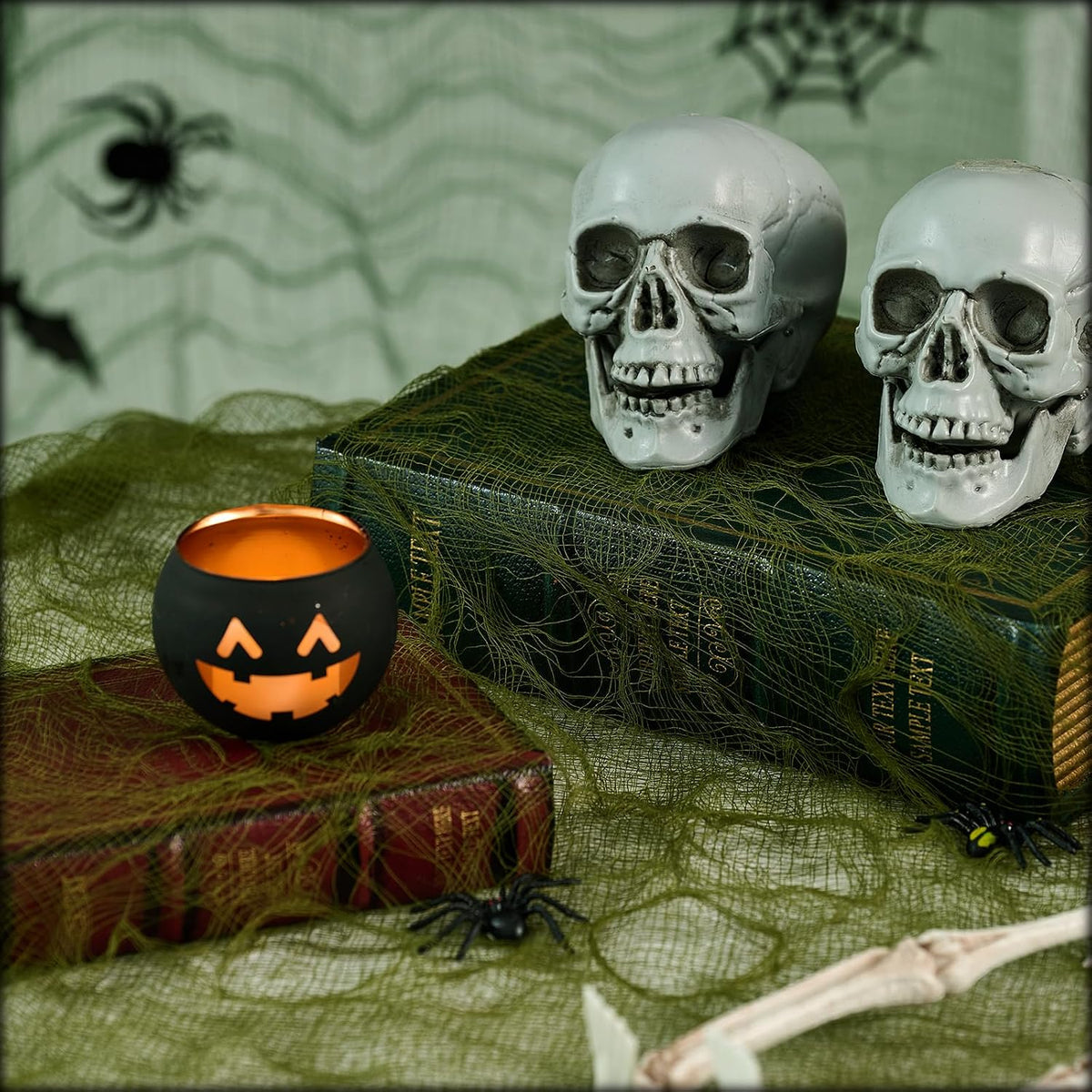 600 x 80 in Halloween Creepy Cloth for Yard and Outdoor Decorations, Green
