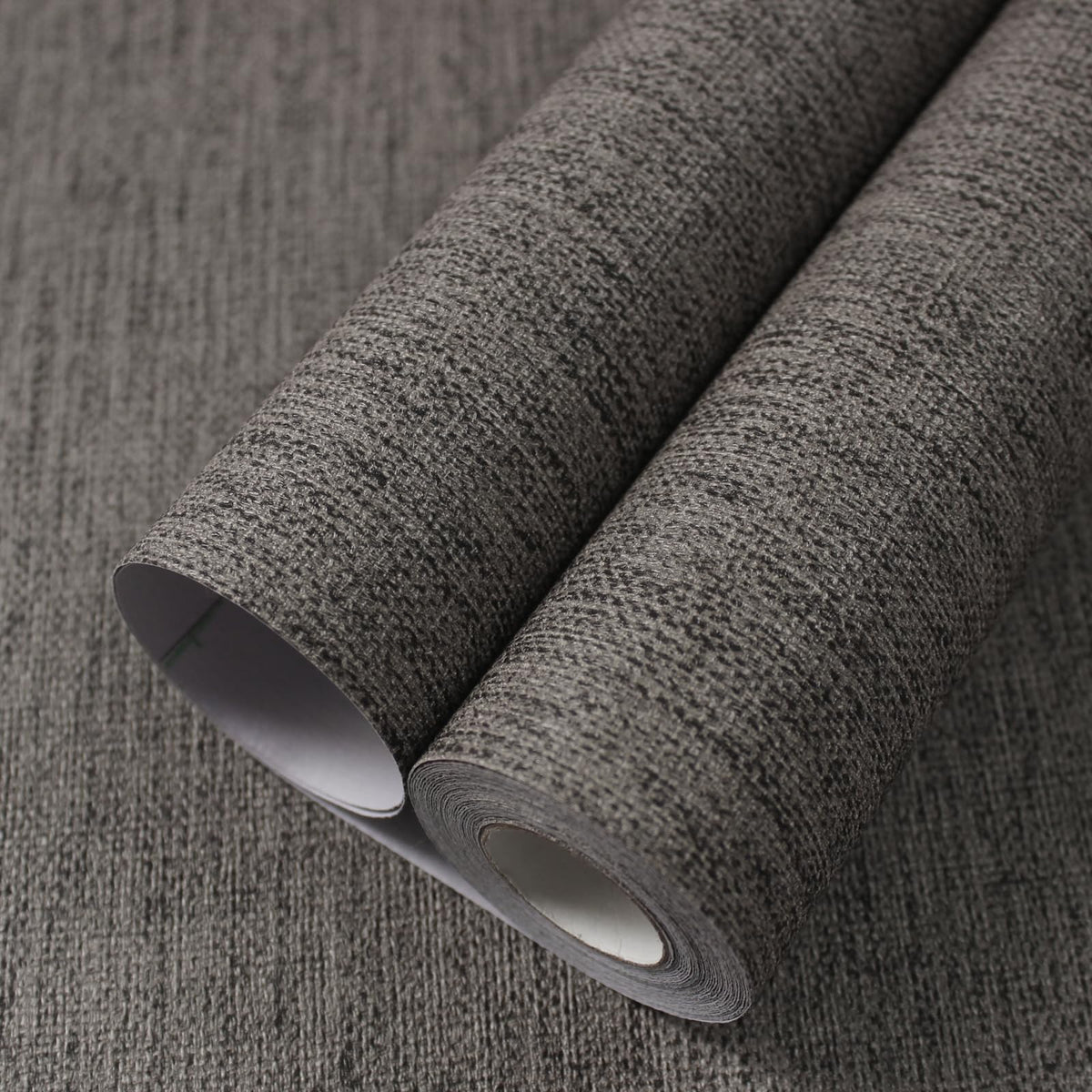 WADILE Grasscloth Peel and Stick Wallpaper 15.7in x 78.7in, Textured Contact Paper for Cabinets, Faux Linen Wall Paper Pull and Stick, Fabric Vinyl Wallpaper Self Adhesive Light Gray