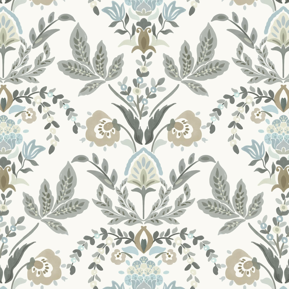 Dimoon 17.3''x78.7'' Green Peel and Stick Wallpaper Floral Modern Sage Light Green Contact Paper White Bird Wallpaper Removable Renter Friendly Waterproof Embossed Kitchen Bedroom Bathroom Vinyl Roll
