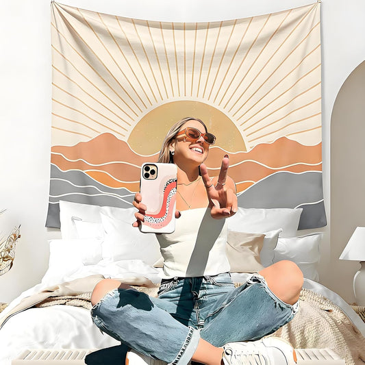 Apdidl Boho Tapestry for Bedroom, Sun Bohemian Wall Hanging Classroom Decor
