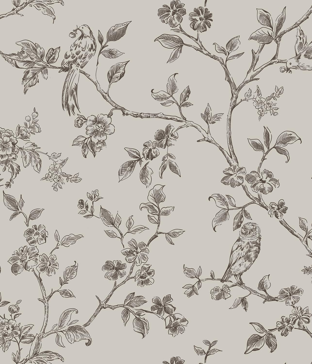 Orainege Peel and Stick Wallpaper Vintage Floral Birds Wallpaper Removable