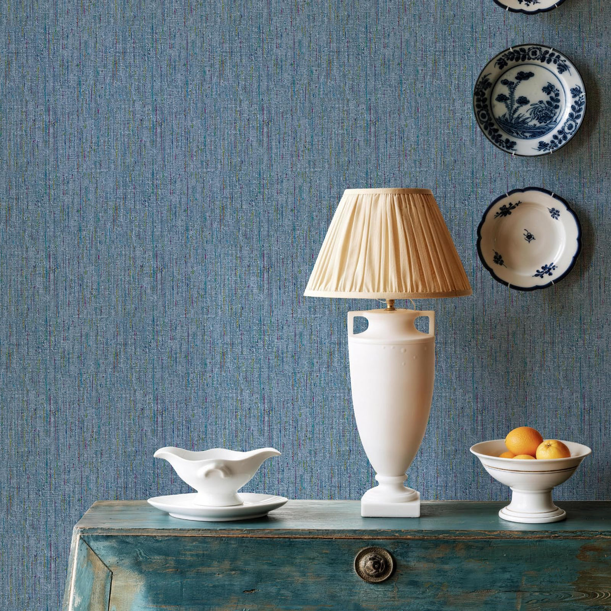 JiffDiff Woven Wallpaper Peel and Stick 17.3" x 120" Colorful Paint Grasscloth Contact Paper Textured Waterproof Self Adhesive Stick on Wallpaper(14.4 sq. ft Gray)