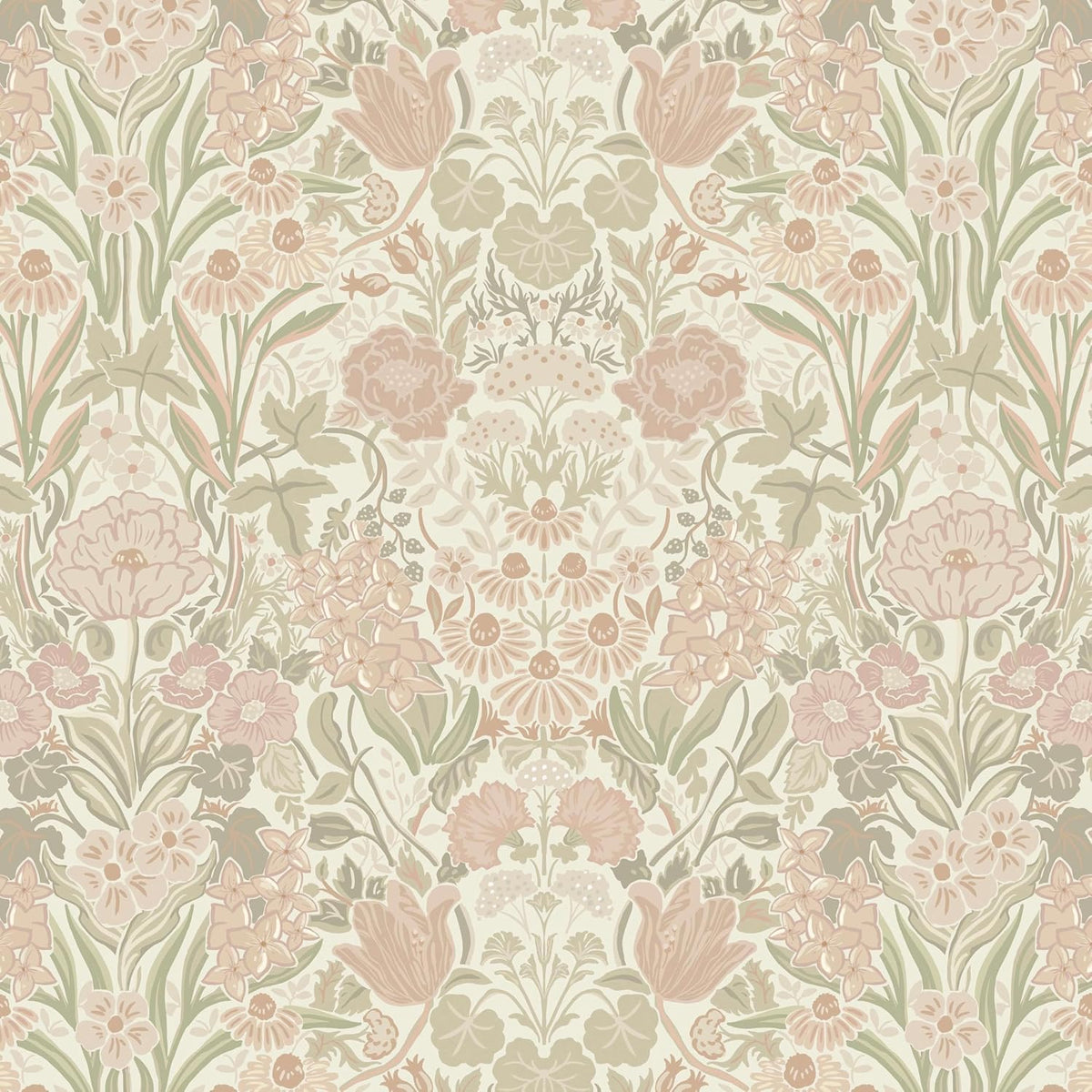 Heroad Vintage Peel and Stick Wallpaper Pink and Green Floral Contact Paper