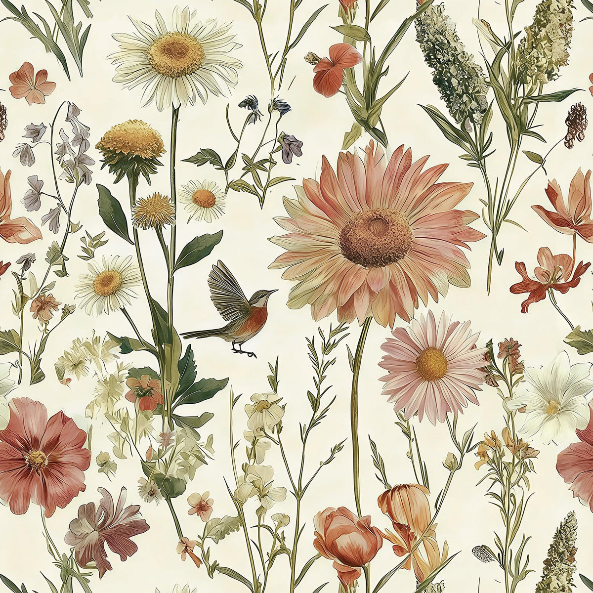 Livebor Floral Peel and Stick Wallpaper for Bathroom 16.9inch x 118.1inch