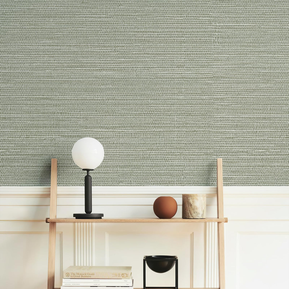 Simon&Siff Textured Grasscloth Peel and Stick Wallpaper 17.7"x394" Neutral Faux Grassweave Wallpaper Waterproof Self Adhesive Removable Wallpaper Mural for Home Decor Bedroom Kitchen Cabinet