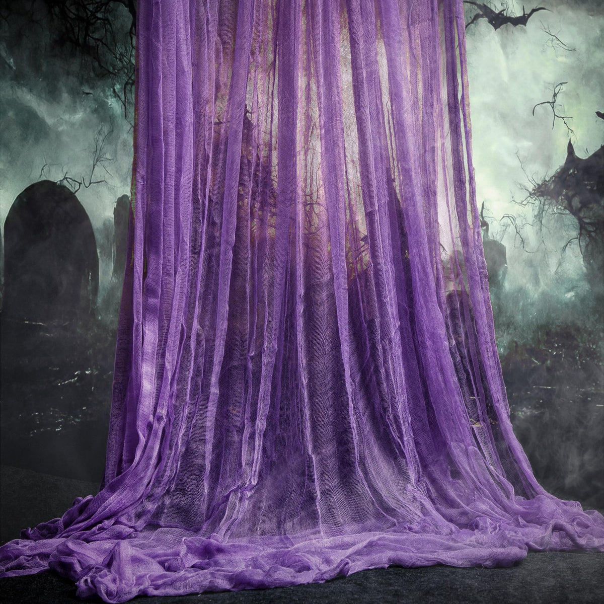 RunNico 197" x 85" Halloween Creepy Cloth - Halloween Spooky Fabric Cloth - Scary Gauze Blood Creepy Cloth for Haunted House Halloween Party Yard Wall Doorway Outdoors Decoration