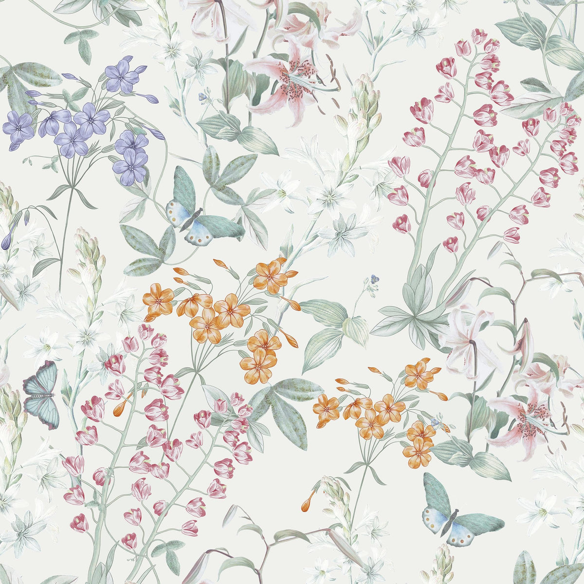 Dimoon 17.3''x78.7'' Green Peel and Stick Wallpaper Floral Modern Sage Light Green Contact Paper White Bird Wallpaper Removable Renter Friendly Waterproof Embossed Kitchen Bedroom Bathroom Vinyl Roll