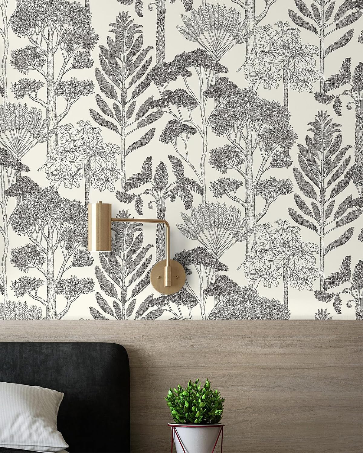 Forest Wallpaper Peel and Stick Vintage Tree Wall Paper 393in 17.3in