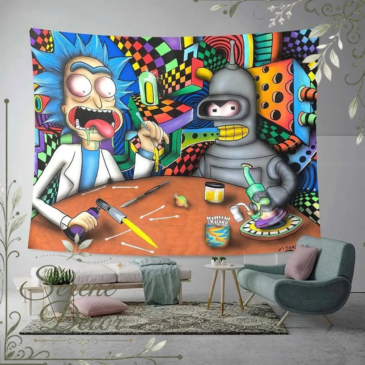 Rsefly Anime Wall Hanging Tapestry, Home Decor Items for Bedroom & Living Room, Aesthetic Dorm Decor with Unique Room Design, Home Wall Hanging,sohochic