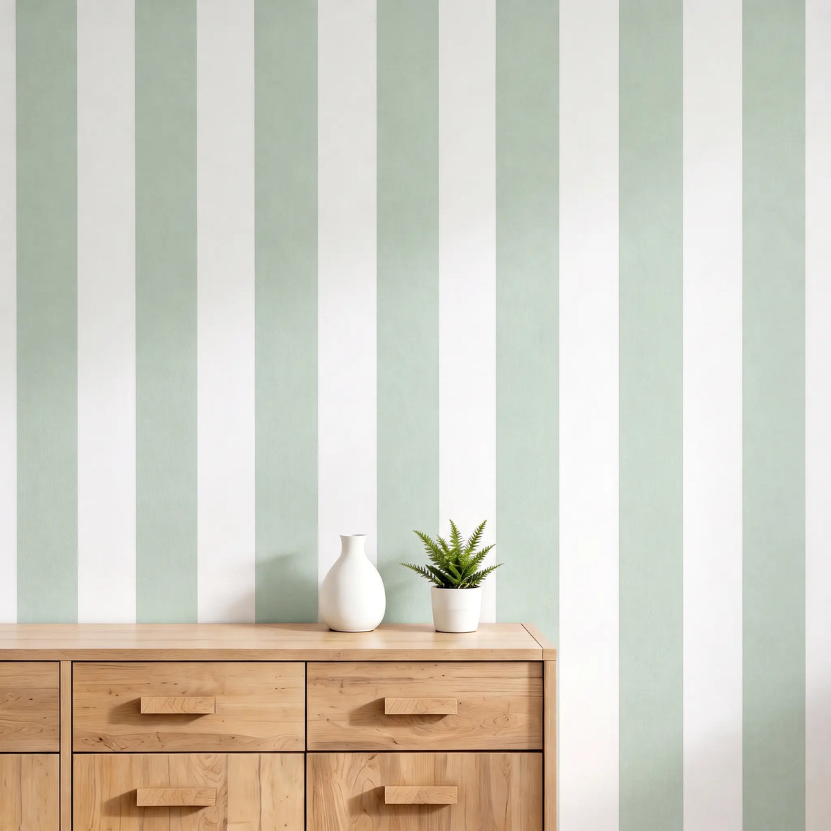 1 Roll Self-Adhesive Modern Vertical Striped Wallpaper, 4 Colors (Pink/White, Blue/White, Green/White, Black/White), 40cm/15.7" Wide Waterproof, for Bedroom & Rental Apartment Renovation