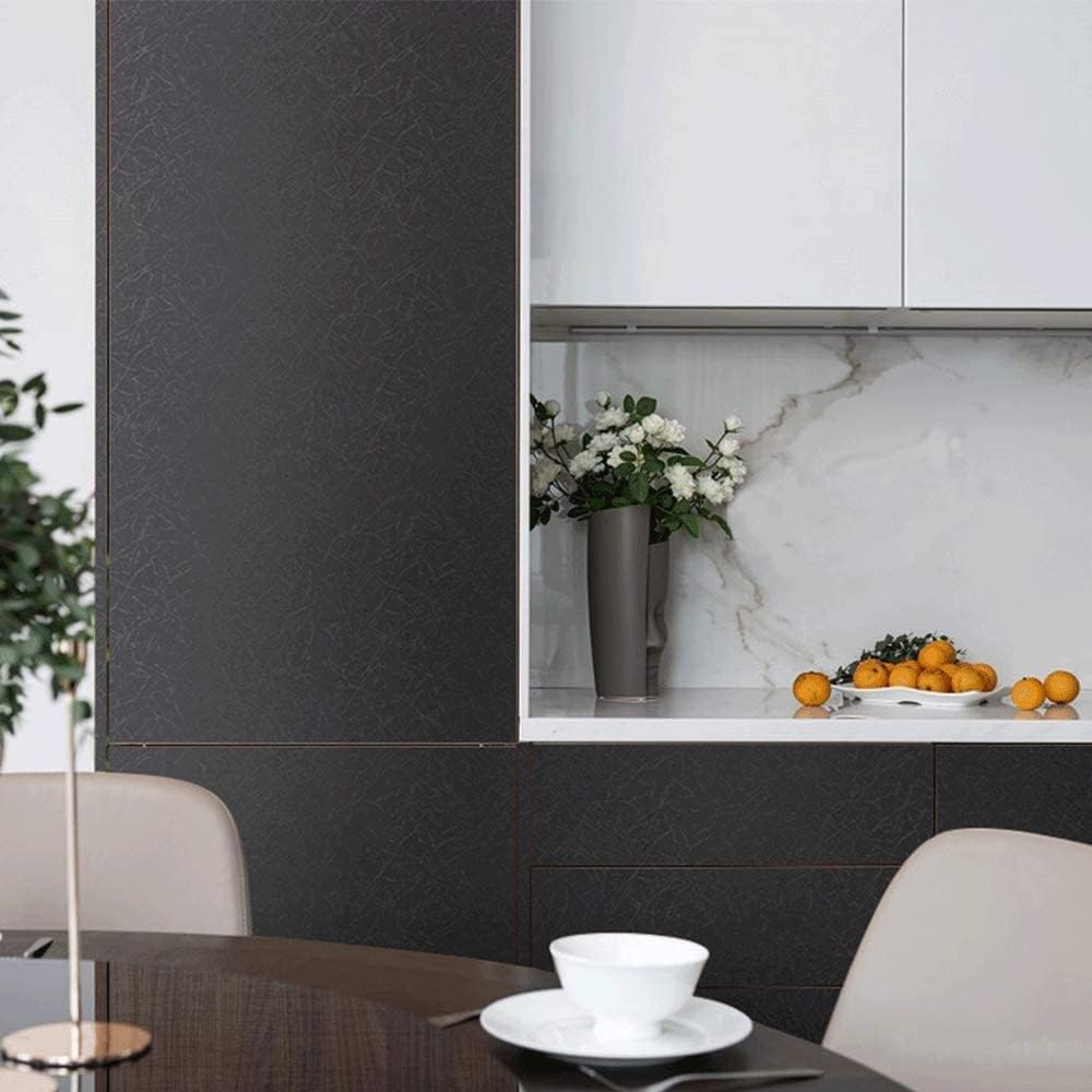 Black Silk Wallpaper Embossed Self Adhesive Peel and Stick Contact Paper