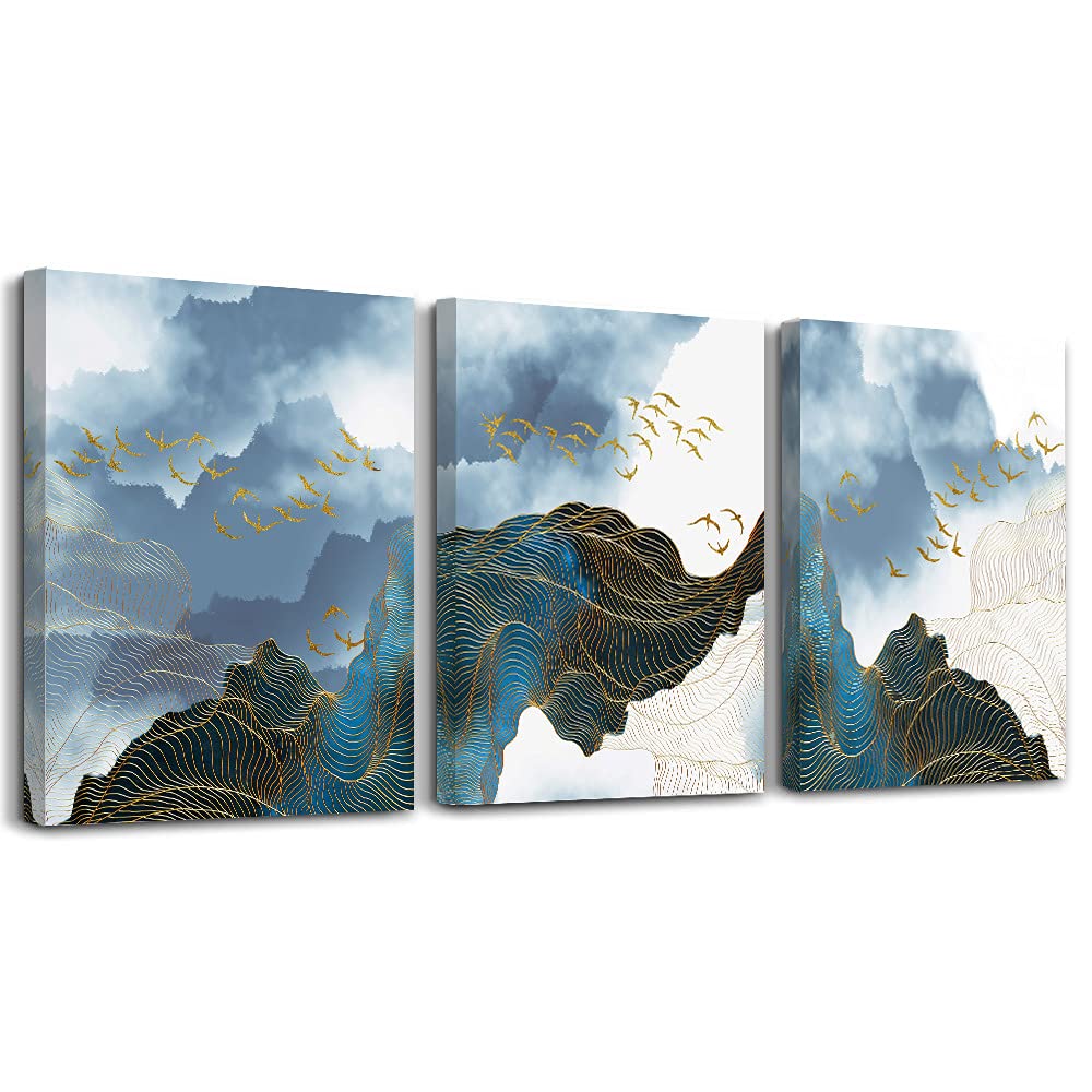 Canvas Wall Art For Living Room Abstract Wall Decor For Bedroom Modern Office Wall Decorations Ink Paintings Fashion Abstract Pictures Artwork Bathroom Canvas Art Prints Kitchen Home Decor 3 Piece