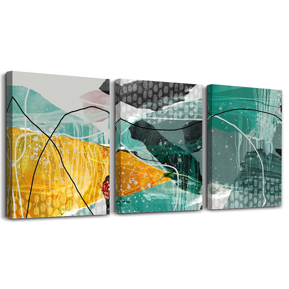 Canvas Wall Art For Living Room Abstract Wall Decor For Bedroom Modern Office Wall Decorations Ink Paintings Fashion Abstract Pictures Artwork Bathroom Canvas Art Prints Kitchen Home Decor 3 Piece