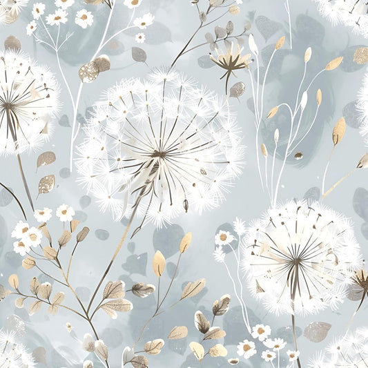 Nukofal Floral Wallpaper Peel and Stick Dandelion Contact Paper 16.9"x118"