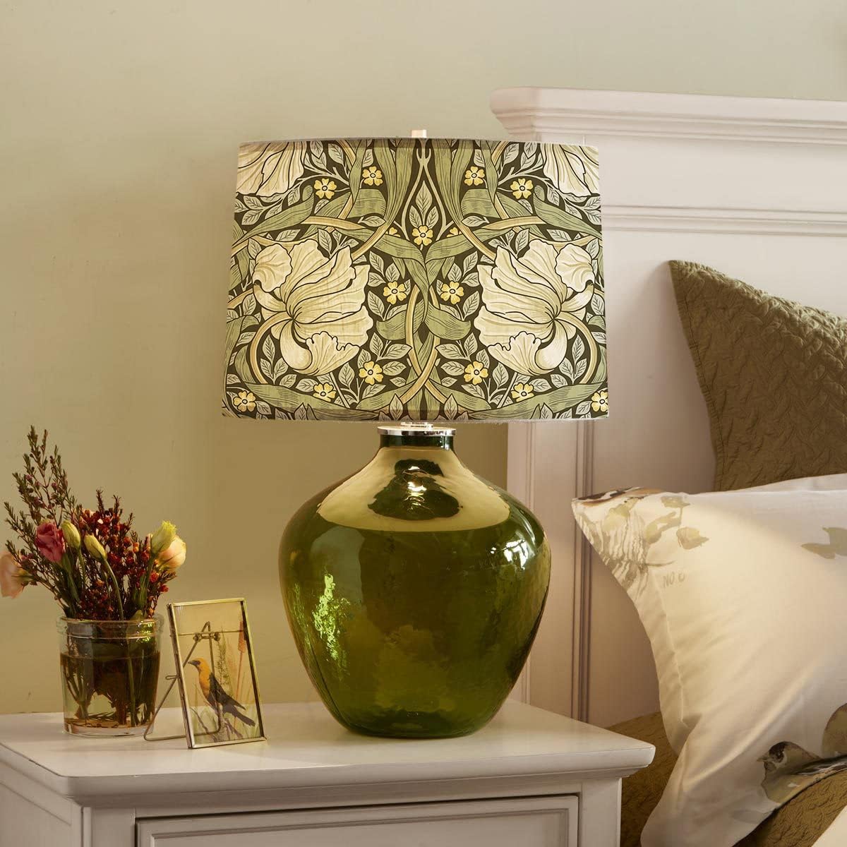 HAOKHOME William Morris Wallpaper Vintage Wall Paper Sage Green Removable