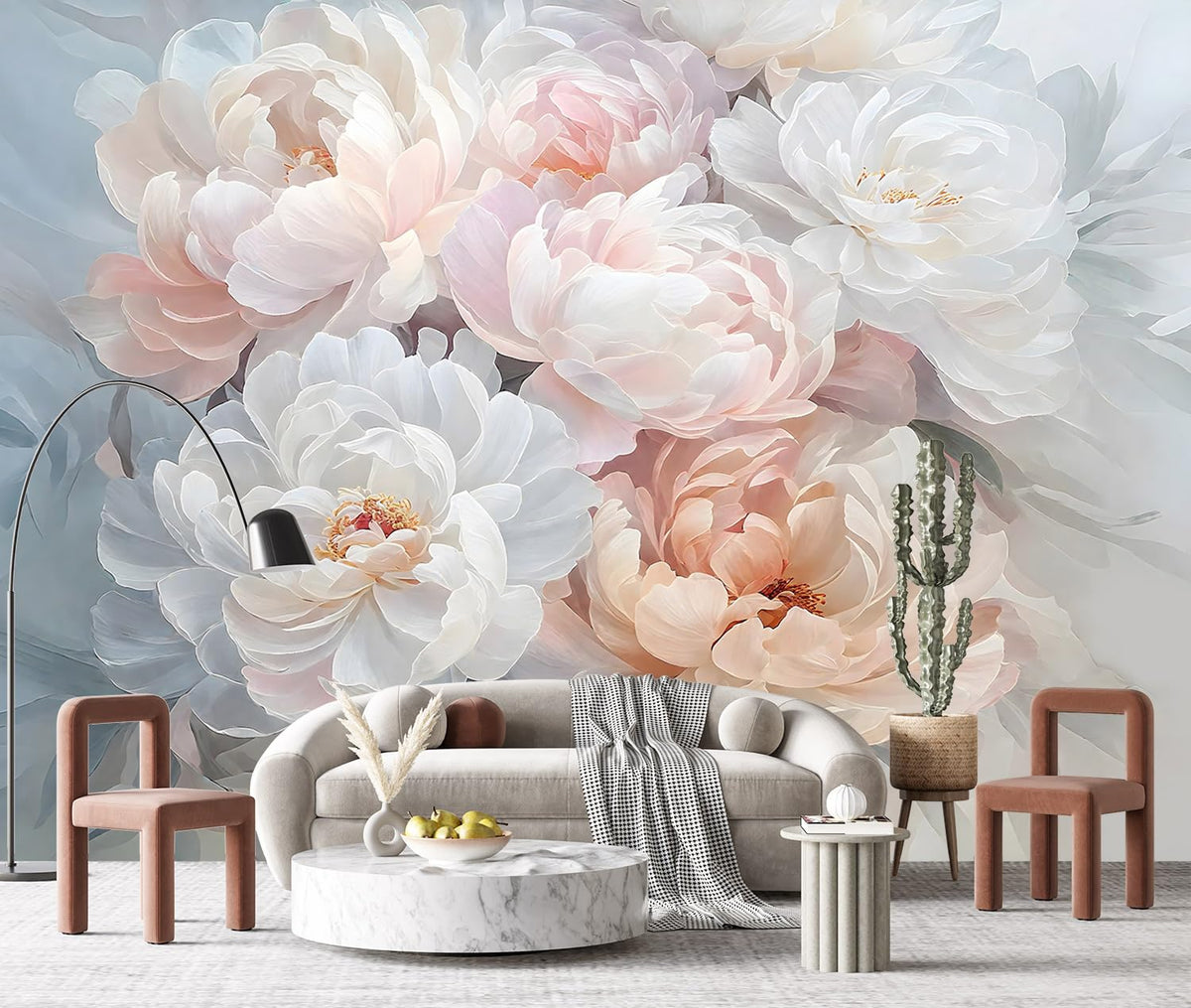 YQWDMX - Beige Forest Peel and Stick Wallpaper Jungle Self-Adhesive Mural for Living Room ZY12 L
