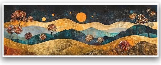 Large Canvas Print Wall Art Forest Nature Landscape Art 16x48 Inch Unframed