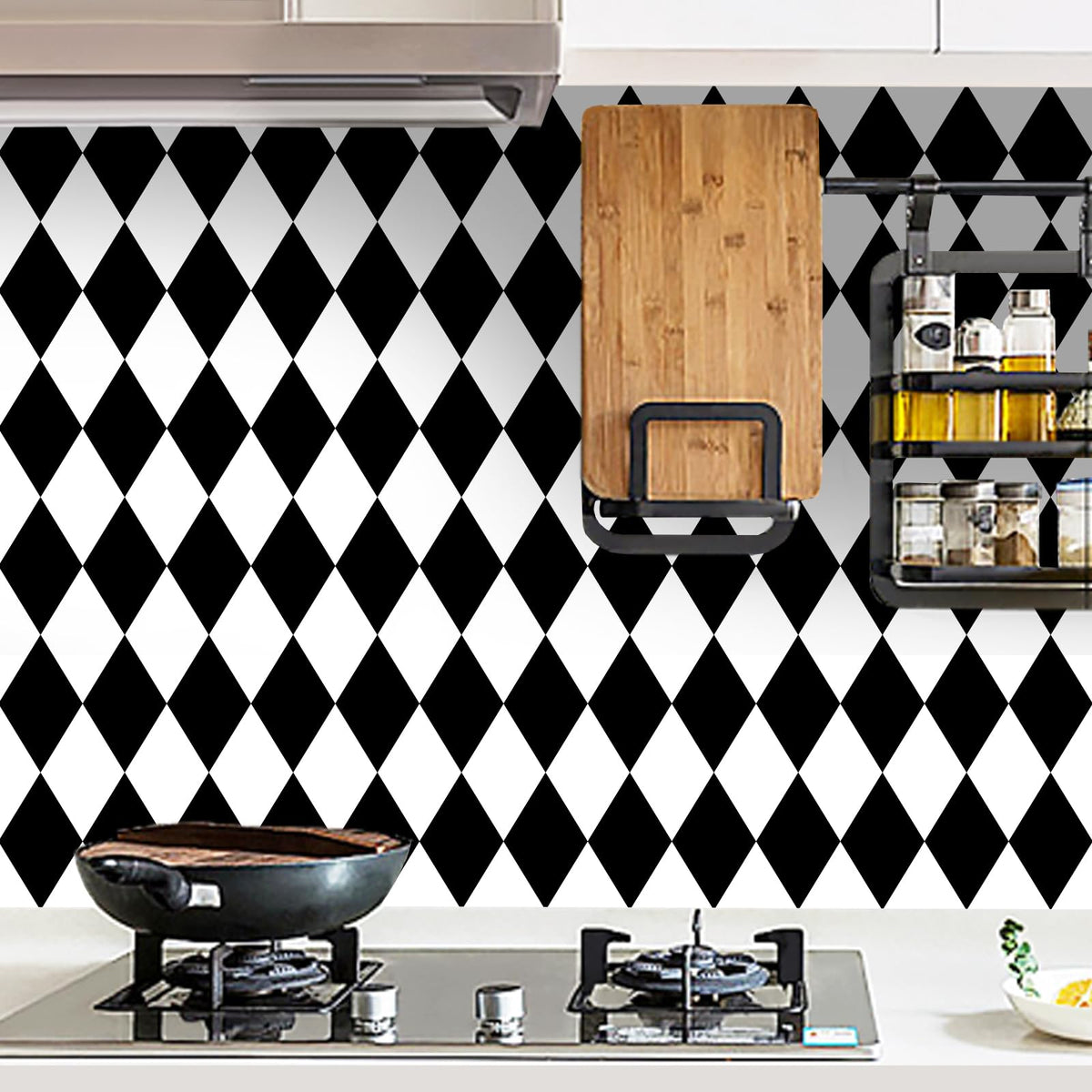 17.3”x120” Black and White Striped Wallpaper Peel and Stick Wallpaper Self-Adhesive Removable Waterproof Wall Paper for Walls Modern Vinyl Film
