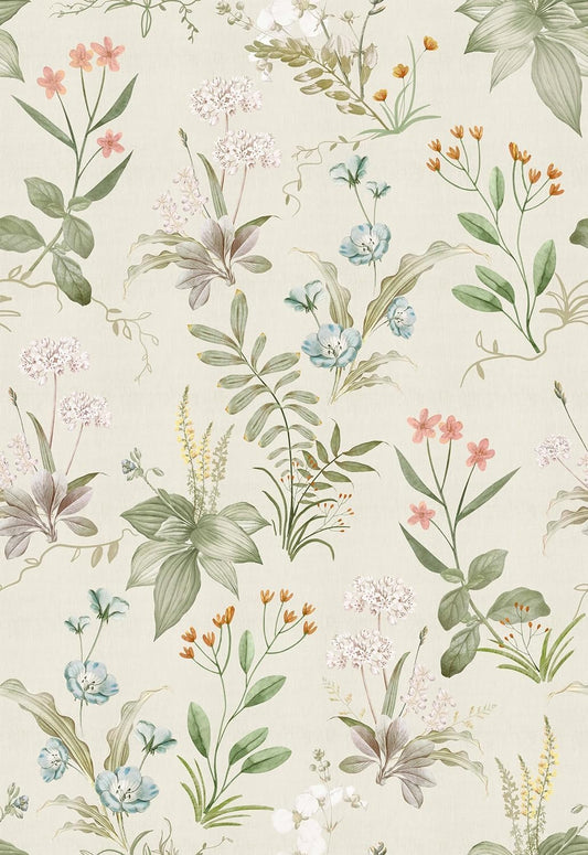 Simon&Siff Vintage Floral Peel and Stick Wallpaper 17.3" x 118"