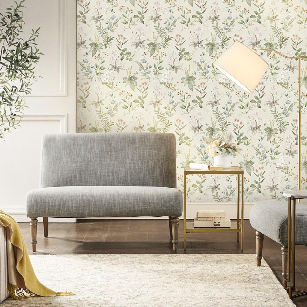 Simon&Siff Vintage Floral Peel and Stick Wallpaper 17.3" x 118"