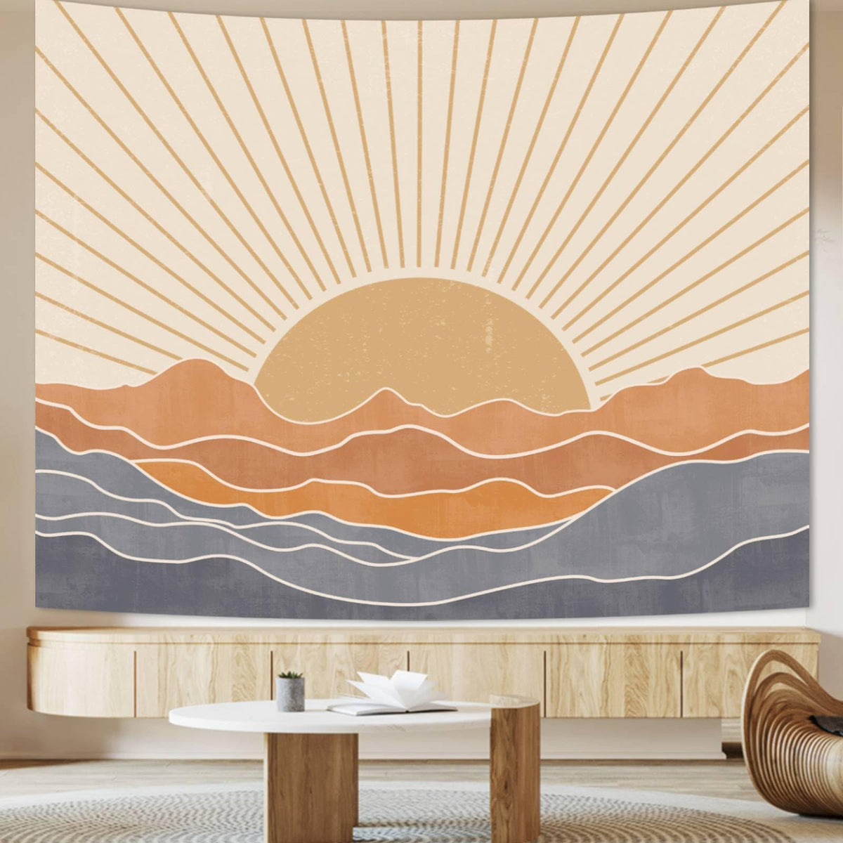 Apdidl Boho Tapestry for Bedroom, Sun Bohemian Wall Hanging Classroom Decor