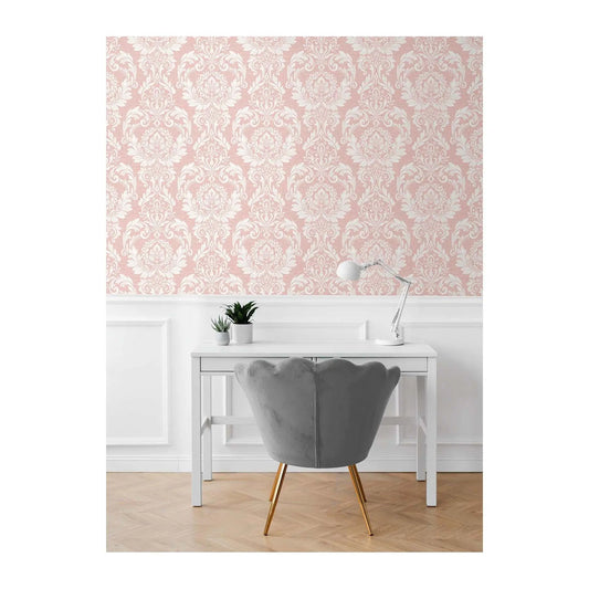 NextWall Cora Damask Peel and Stick Wallpaper