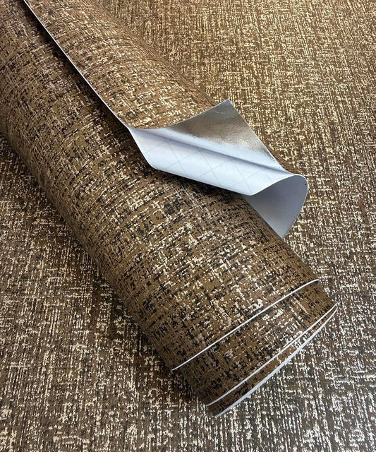 Chocolate Gold Metallic Peel and Stick Wallpaper