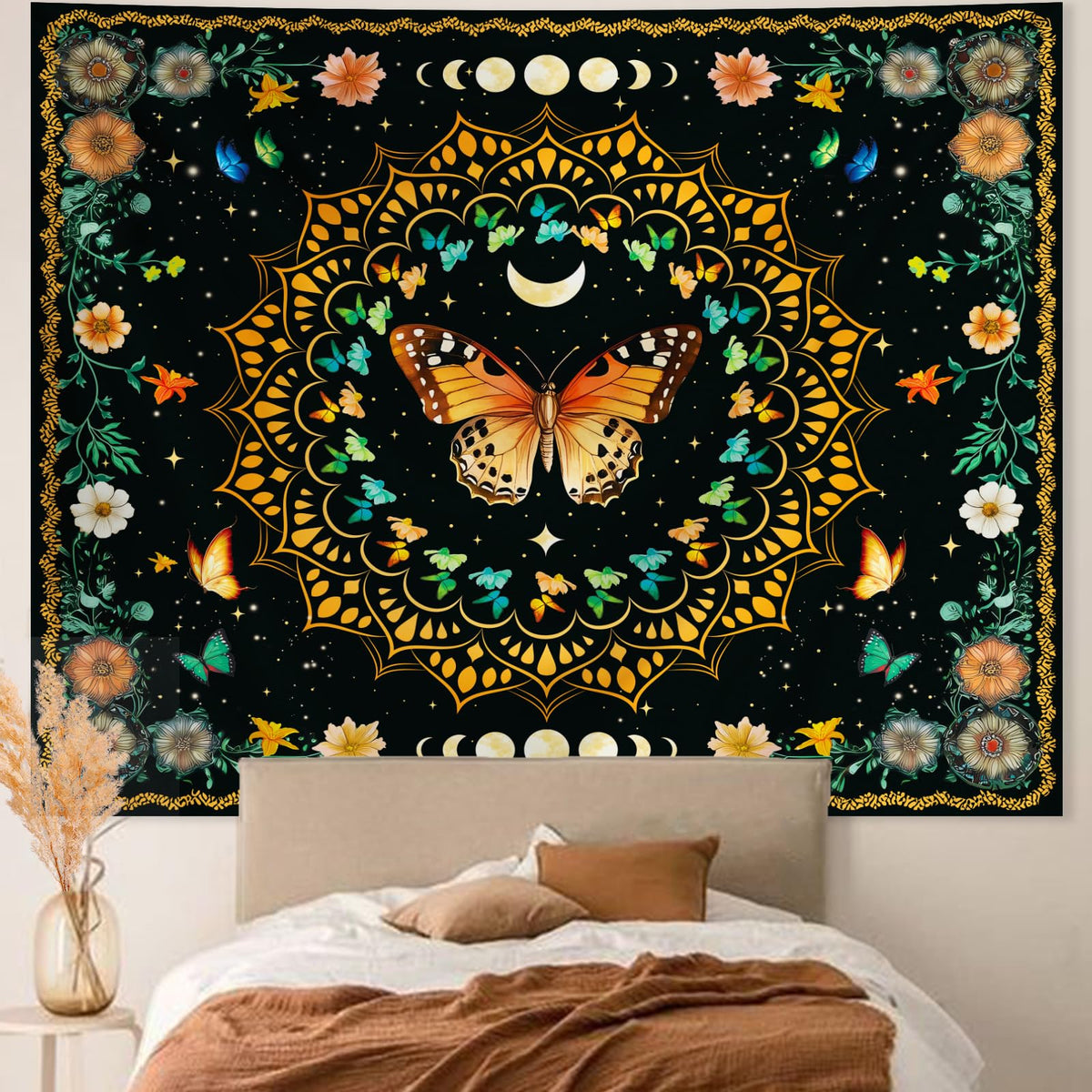 Apdidl Boho Tapestry for Bedroom, Sun Bohemian Wall Hanging Classroom Decor