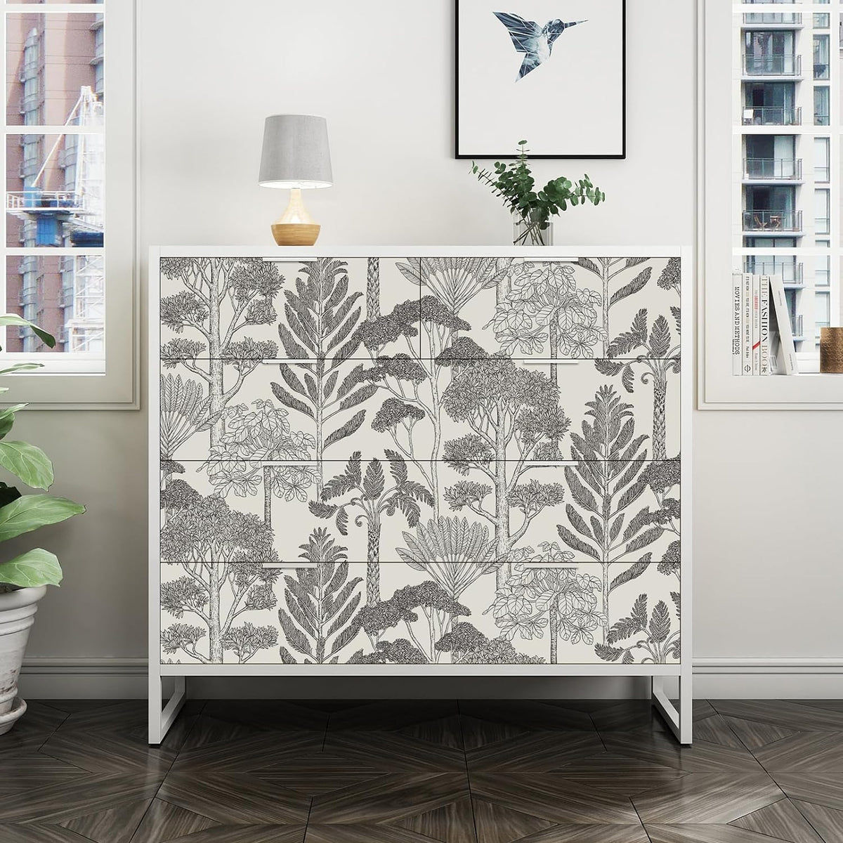 Forest Wallpaper Peel and Stick Vintage Tree Wall Paper 393in 17.3in