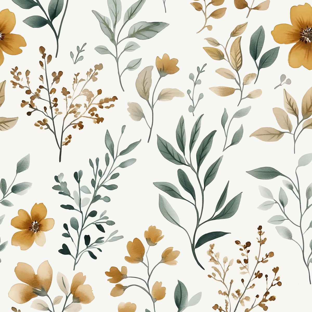 Laatse Light Sage Green Leaf Floral Wallpaper Peel and Stick 17.5"x393"
