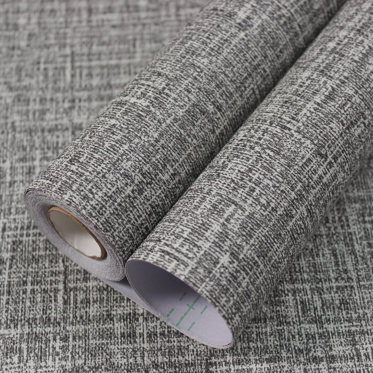 WADILE Grasscloth Peel and Stick Wallpaper 15.7in x 78.7in, Textured Contact Paper for Cabinets, Faux Linen Wall Paper Pull and Stick, Fabric Vinyl Wallpaper Self Adhesive Light Gray