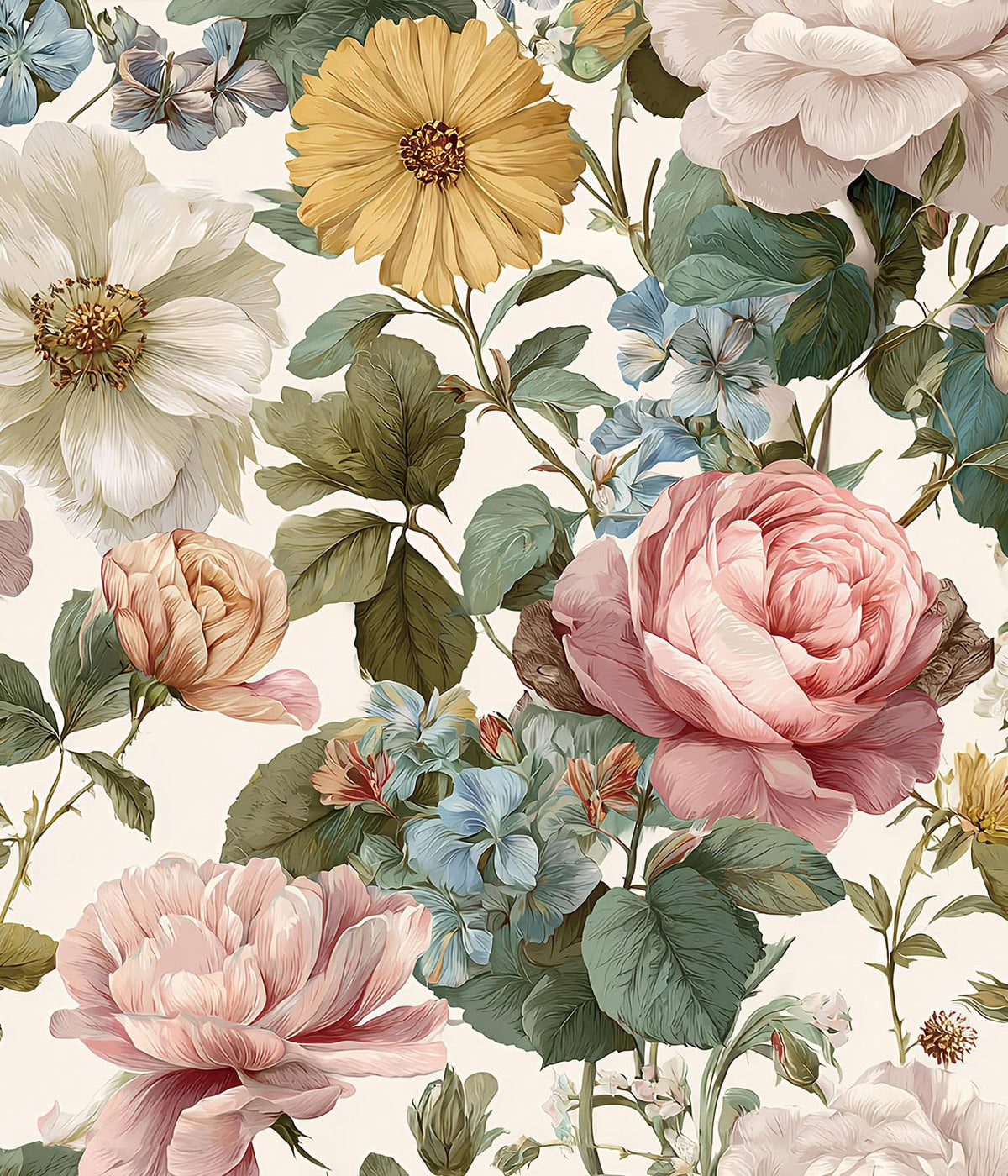 Orainege Pink Floral Peel and Stick Wallpaper Self Adhesive Wallpaper