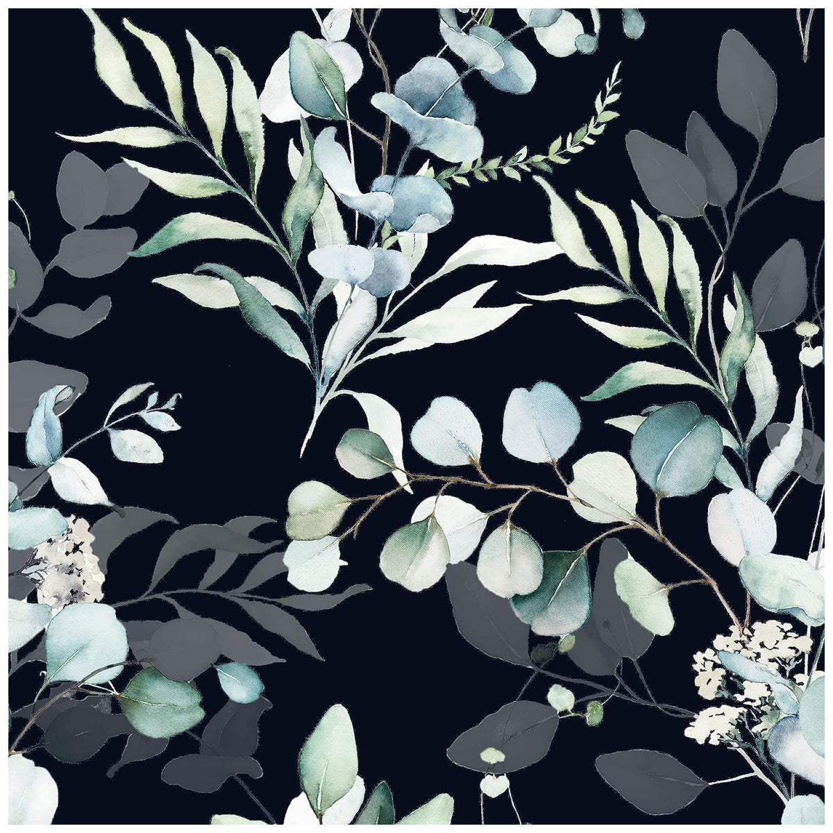 HAOKHOME Green Peel and Stick Wallpaper Botanical Leaf for Bathroom Nursery