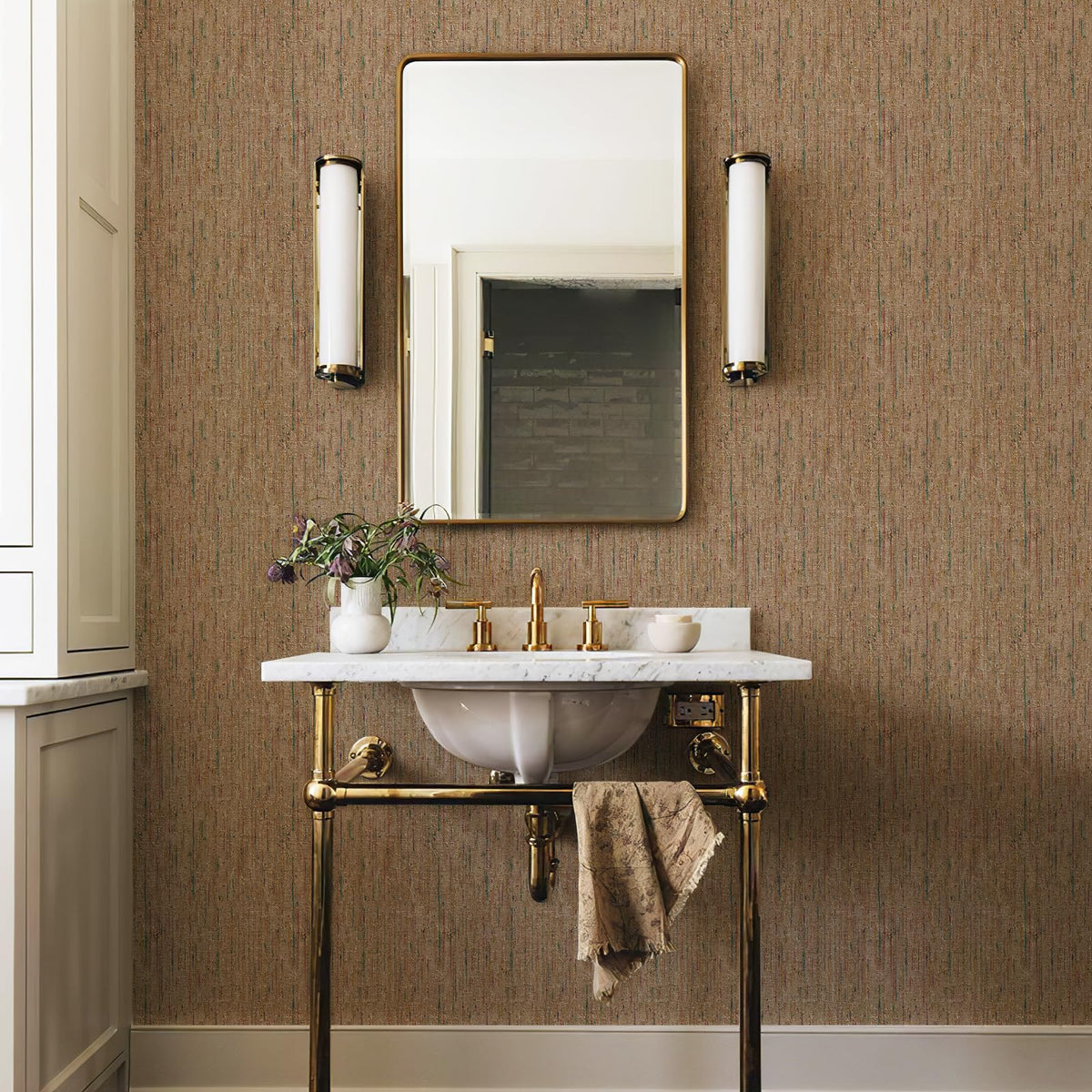 JiffDiff Woven Wallpaper Peel and Stick 17.3" x 120" Colorful Paint Grasscloth Contact Paper Textured Waterproof Self Adhesive Stick on Wallpaper(14.4 sq. ft Gray)