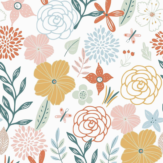 WENMER Vintage Floral Peel and Stick Wallpaper Boho Flower Contact Paper 17.7" x 118" Pink Self Adhesive Wall Paper Removable Vinyl for Bedroom Bathroom Cabinet Shelf Decor