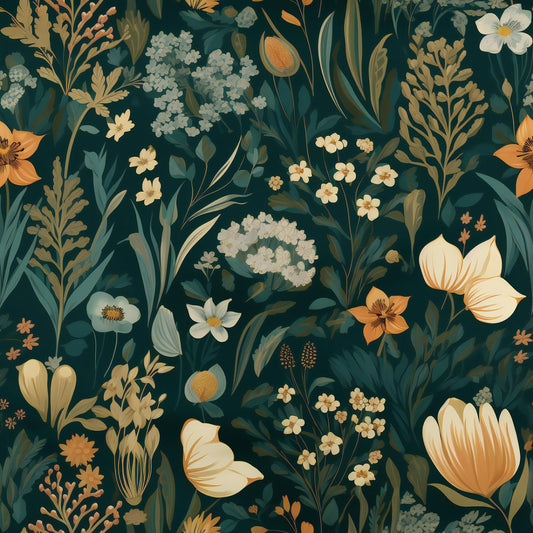 Orainege Vintage Floral Peel and Stick Wallpaper Boho Floral Contact Paper