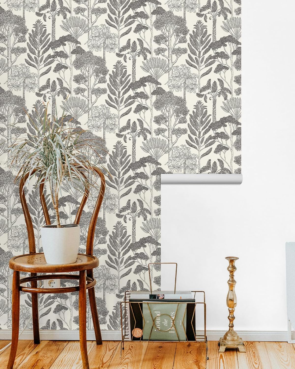 Forest Wallpaper Peel and Stick Vintage Tree Wall Paper 393in 17.3in