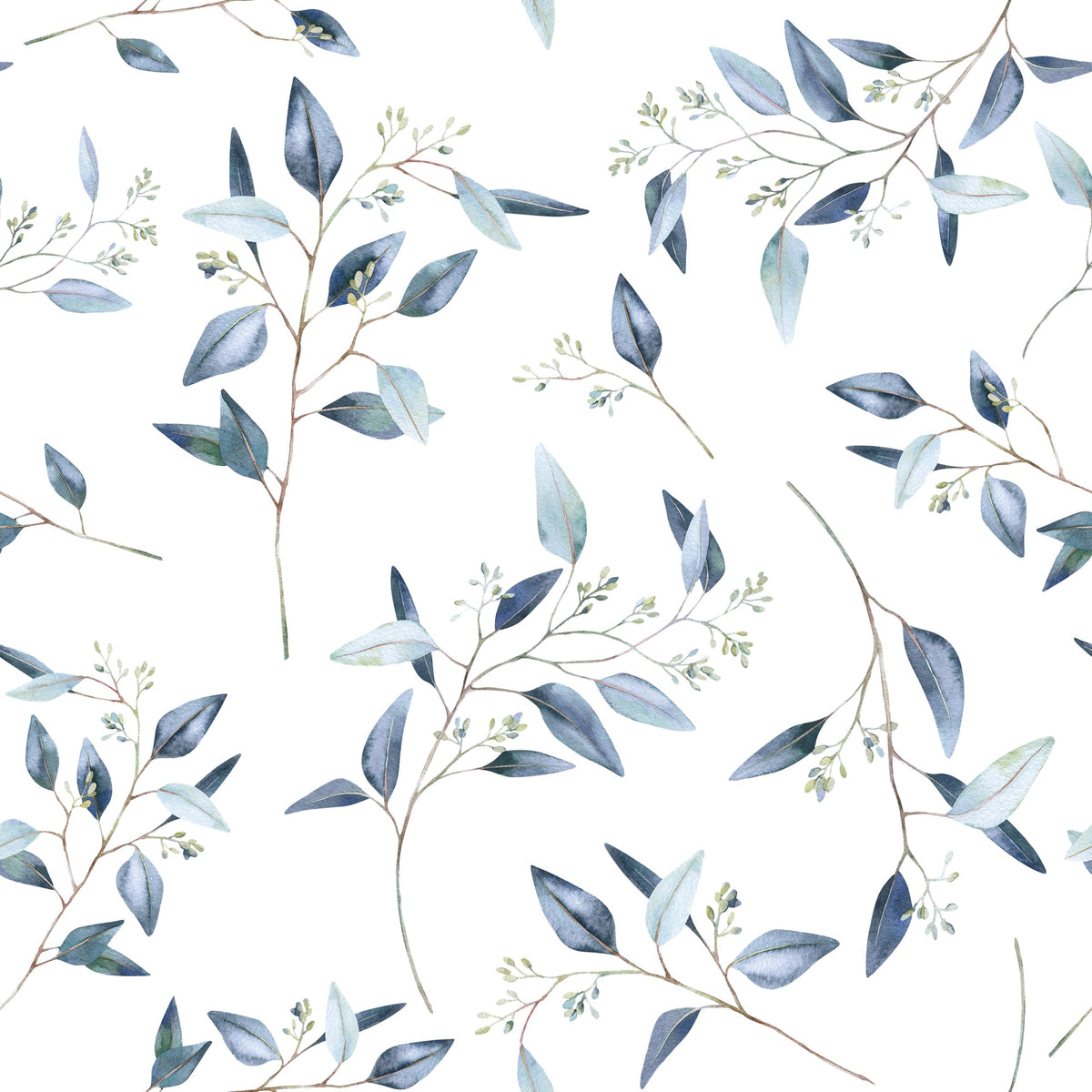 Laatse Light Sage Green Leaf Floral Wallpaper Peel and Stick 17.5"x393"