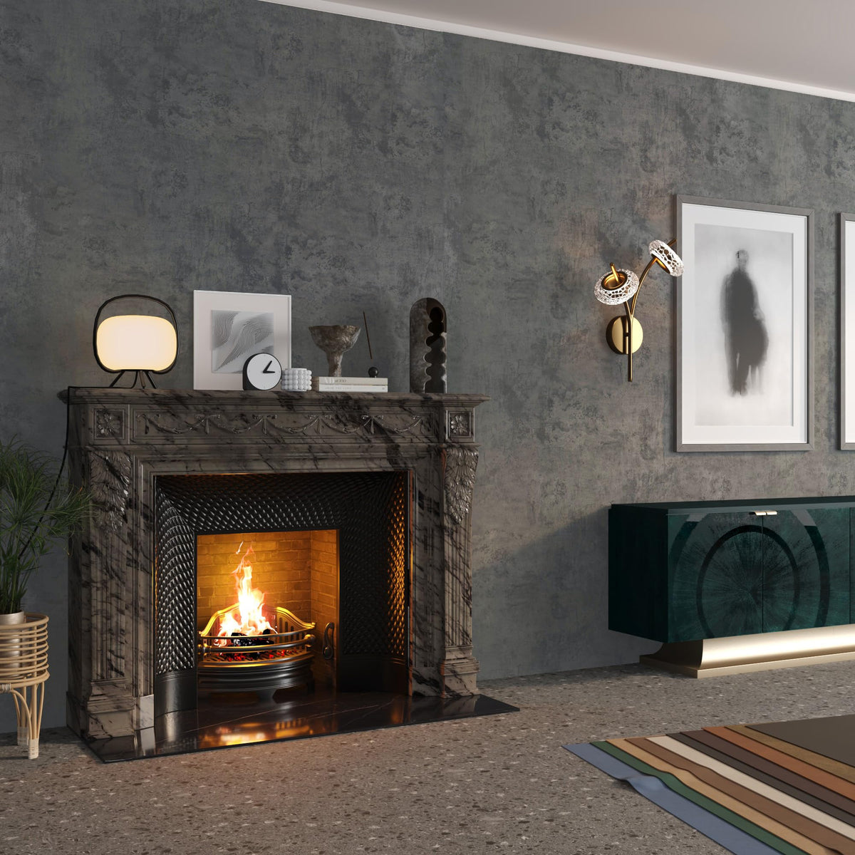 BAYYA Concrete Wallpaper Peel and Stick Grey Cement Contact Paper Industrial Style Self Adhesive Waterproof Removable Decorative Wall Covering Vinyl Film Furniture Stickers for Floor Wall Cabinets