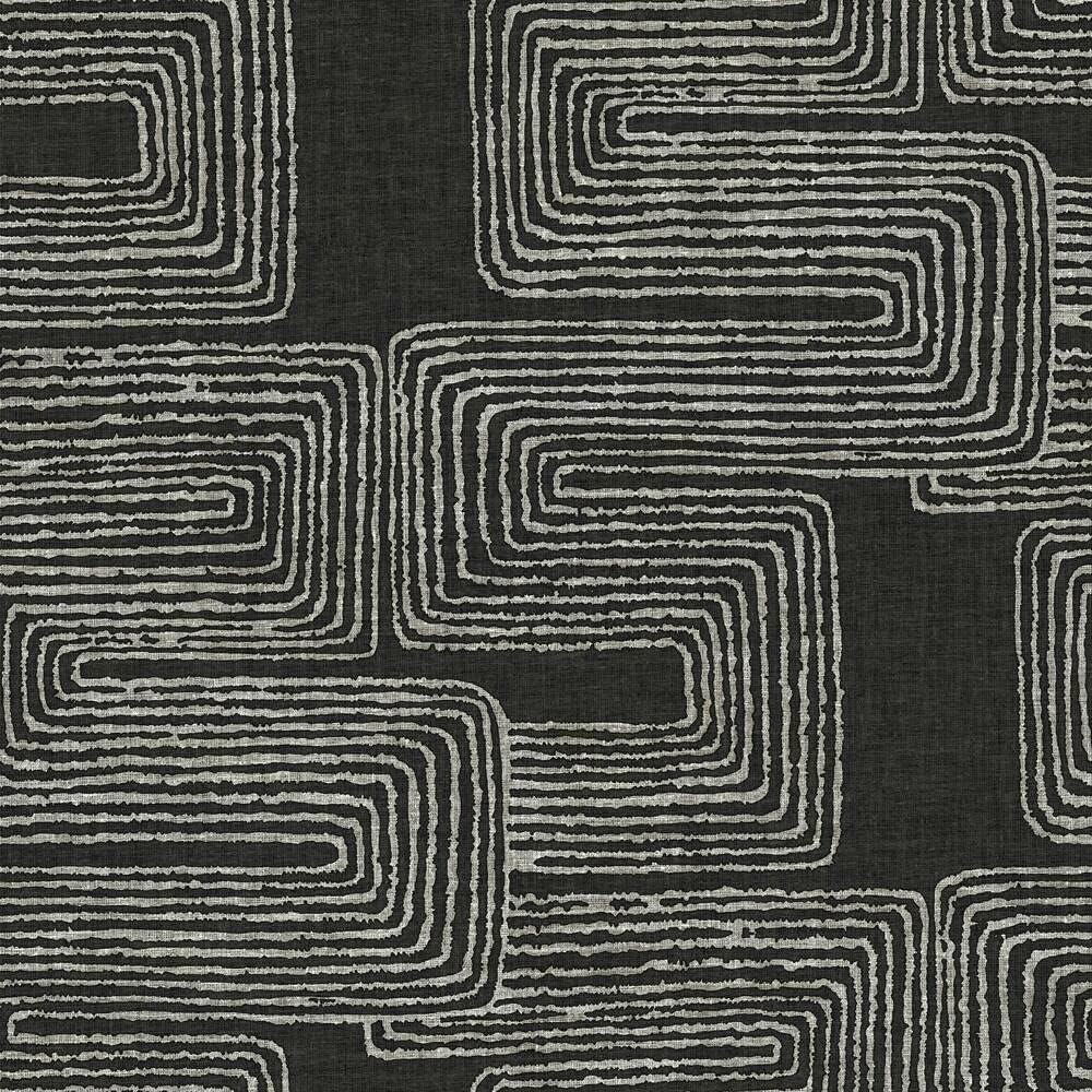 RoomMates RMK12216PL Nikki Chu Black and White Zulu Signature Peel and Stick Wallpaper, Roll, Black/White